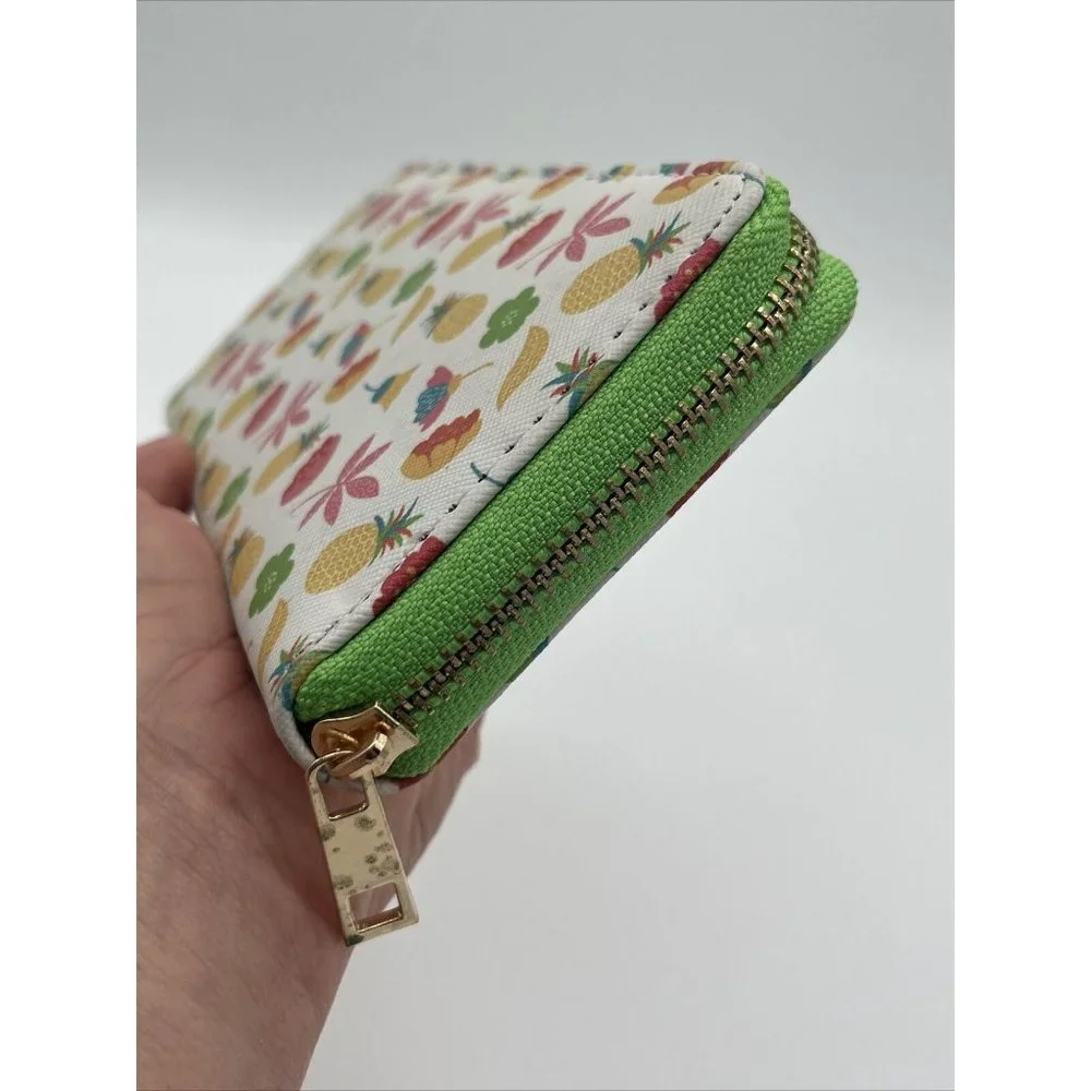 womens wallet Green and White floral & Pineapples by Heimish Atlantic Fashion. - Picture 7 of 11